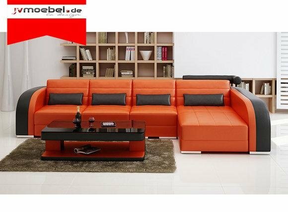 Big Couch Sofa Wohnlandschaft Polster Eck Leder Sofa Garnitur Couchen Bergamo V