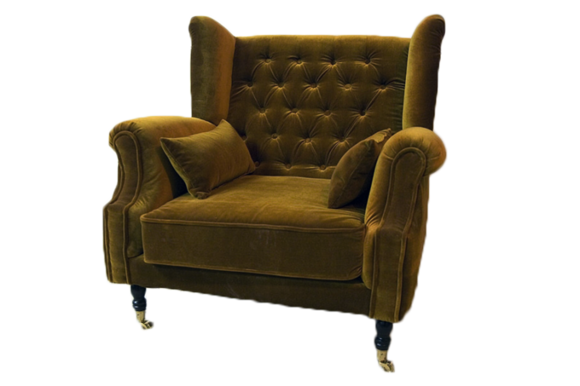 Grün Chesterfield Ohrensessel Sessel Couch Relax Polster Designer Couchen