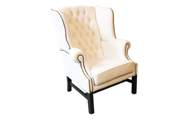 Weiß Chesterfield Ohrensessel Sessel Couch Relax Polster Designer Couchen