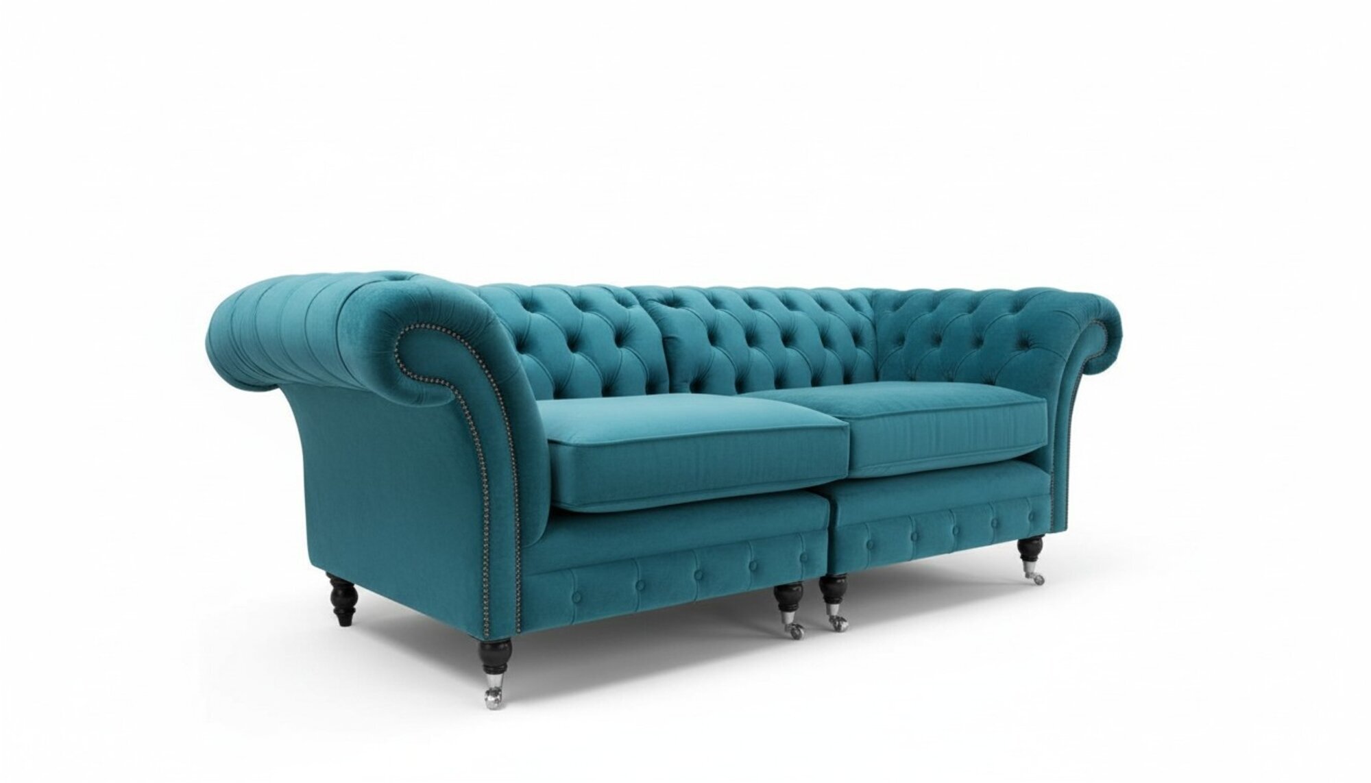 3 Sitzer 210cm Luxus Bank Sofa Couch Turkis Wohnzimmer Kanzlei