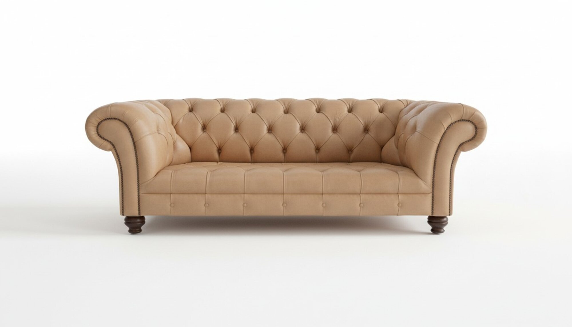 3 Sitzer Chesterfield Polster Sofas Design Luxus Couch Sofa Leder Couchen Braun