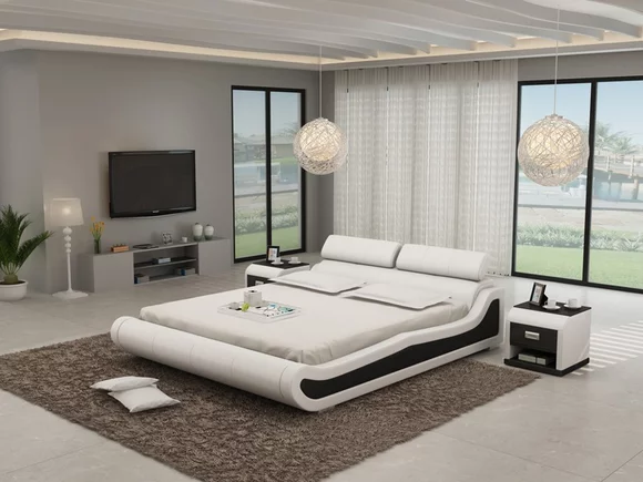 Luxus Leder Bett mit USB Polster Betten Doppel Ehe 140/160/180 LB8825