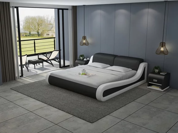 Leder Bett mit USB Polster Betten Luxus Doppel 140/160/180 LB8831