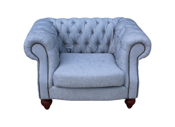 Chesterfield 1 Sitzer Stoff Wohnzimmercouch Sofa Couch Wohnzimmersofa Neu Sofort