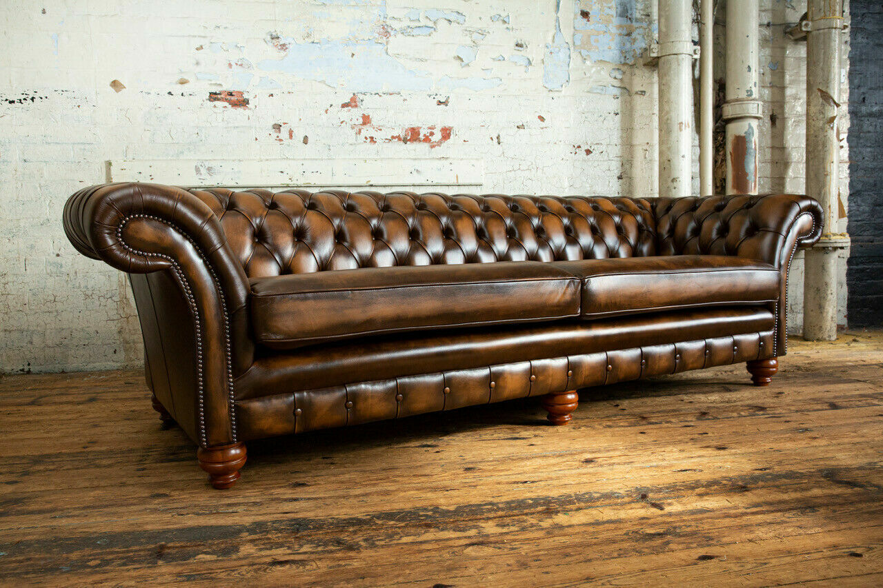 Chesterfield Sofa 4 Sitzer Wohnzimmer Couch Couchen Polster Sofas Neu