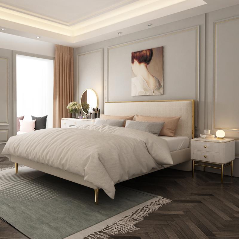 Bett 2x Nachttisch 3 tlg Schlafzimmer Set Möbel Modern Luxus Betten Klassisch