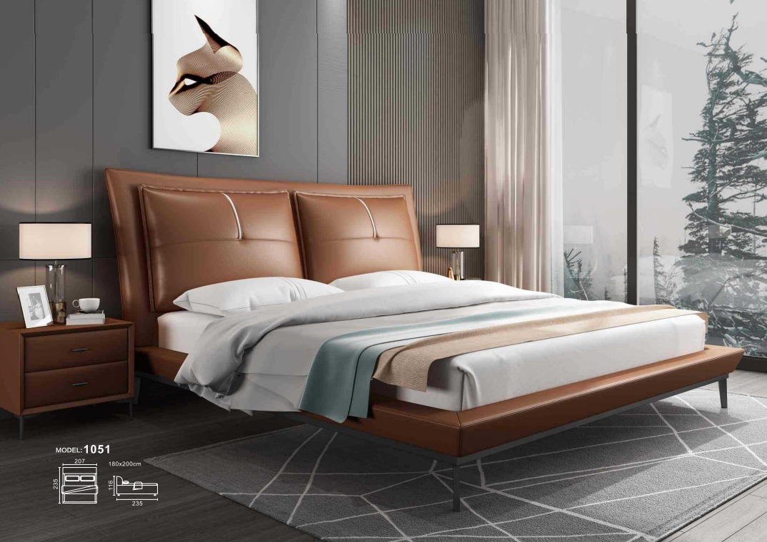 Designer Bett Schlafzimmer Betten Hotel Leder Italienische Möbel