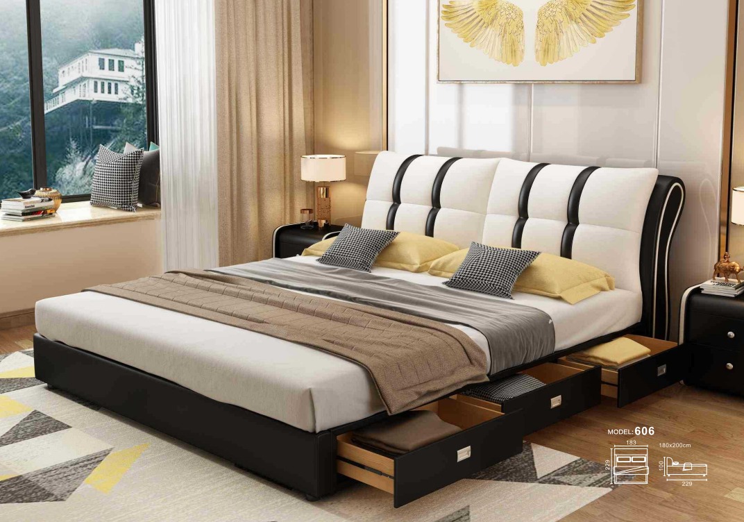 Designer Bett Schlafzimmer Betten Textil Hotel Luxus Polster Sitz