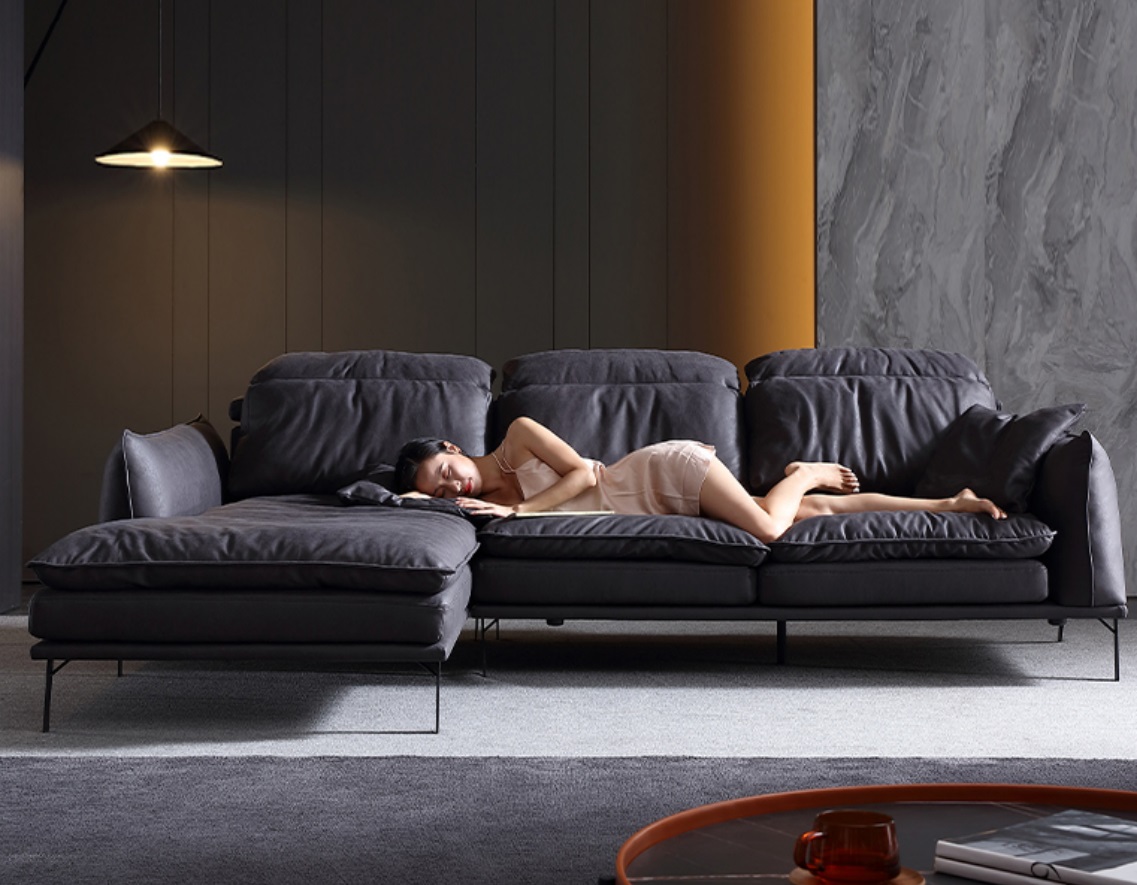 Ledersofa Ecksofa Sofa Couch Polster Eck Garnitur Designer Möbel