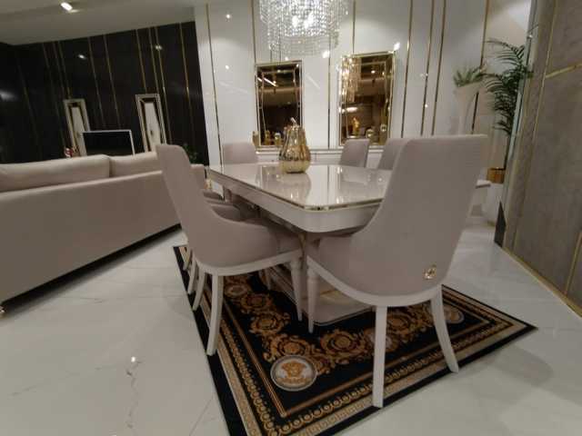 Stühle Set 6x Textil Polster Esszimmerstuhl Modern Möbel 6tlg.