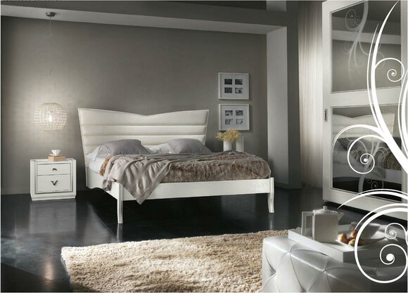 Schlafzimmer Bett Nachttisch Garnitur Gruppe Doppelbetten Betten Set 3tlg.