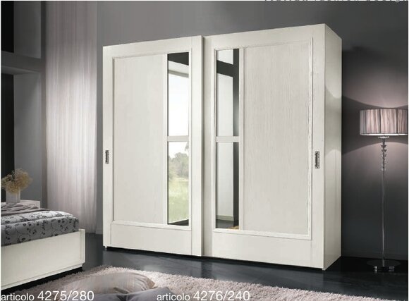 Kleiderschrank Schiebetüren Schlafzimmer Schrank Wand Schränke Holz Spiegel