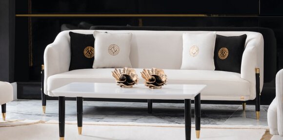 Design Sofa 3 Sitzer Design 210cm Luxus Sofas Couch 3er Neu Textilsofa Möbel