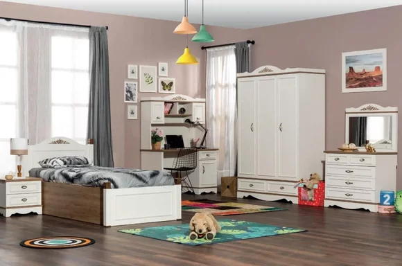 Klassisches Kinderzimmer Jugendzimmer Schlafzimmer Set Komplett 5tlg.
