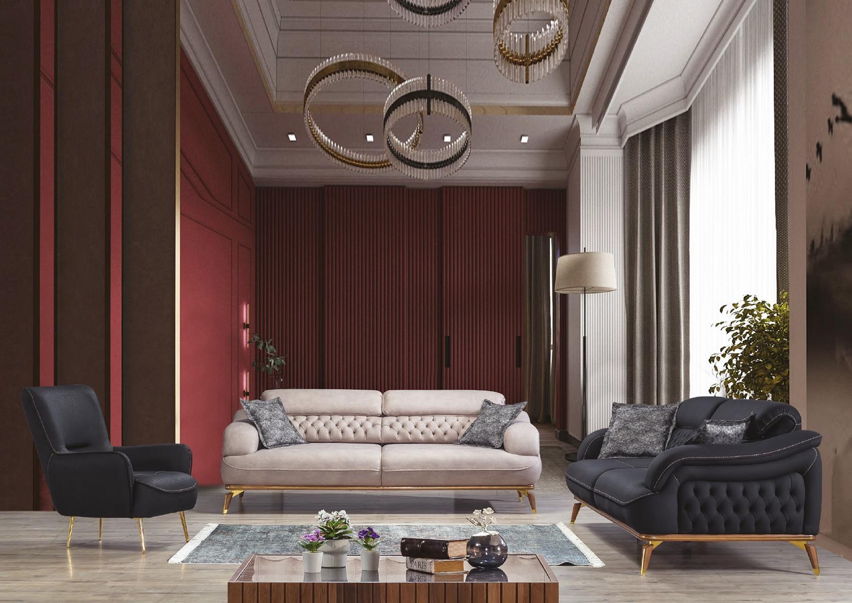 Sofagarnitur 331 Sitzer Garnitur Sofa Sofas Sessel Luxus Chesterfield