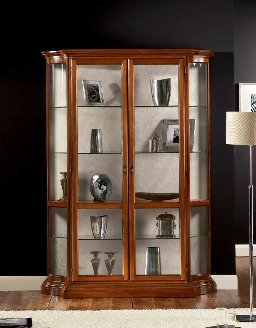 Glasschrank Luxus Vitrinen Schränke Braun Vitrine Italienische Möbel