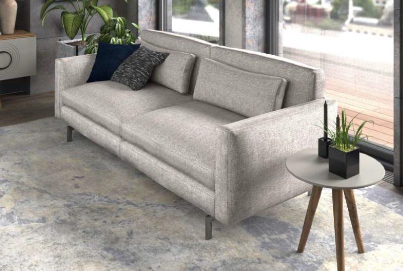 Graues Sofa Sofakollektion Sitzmöbel Set Wohnzimmermöbel Couch Textil
