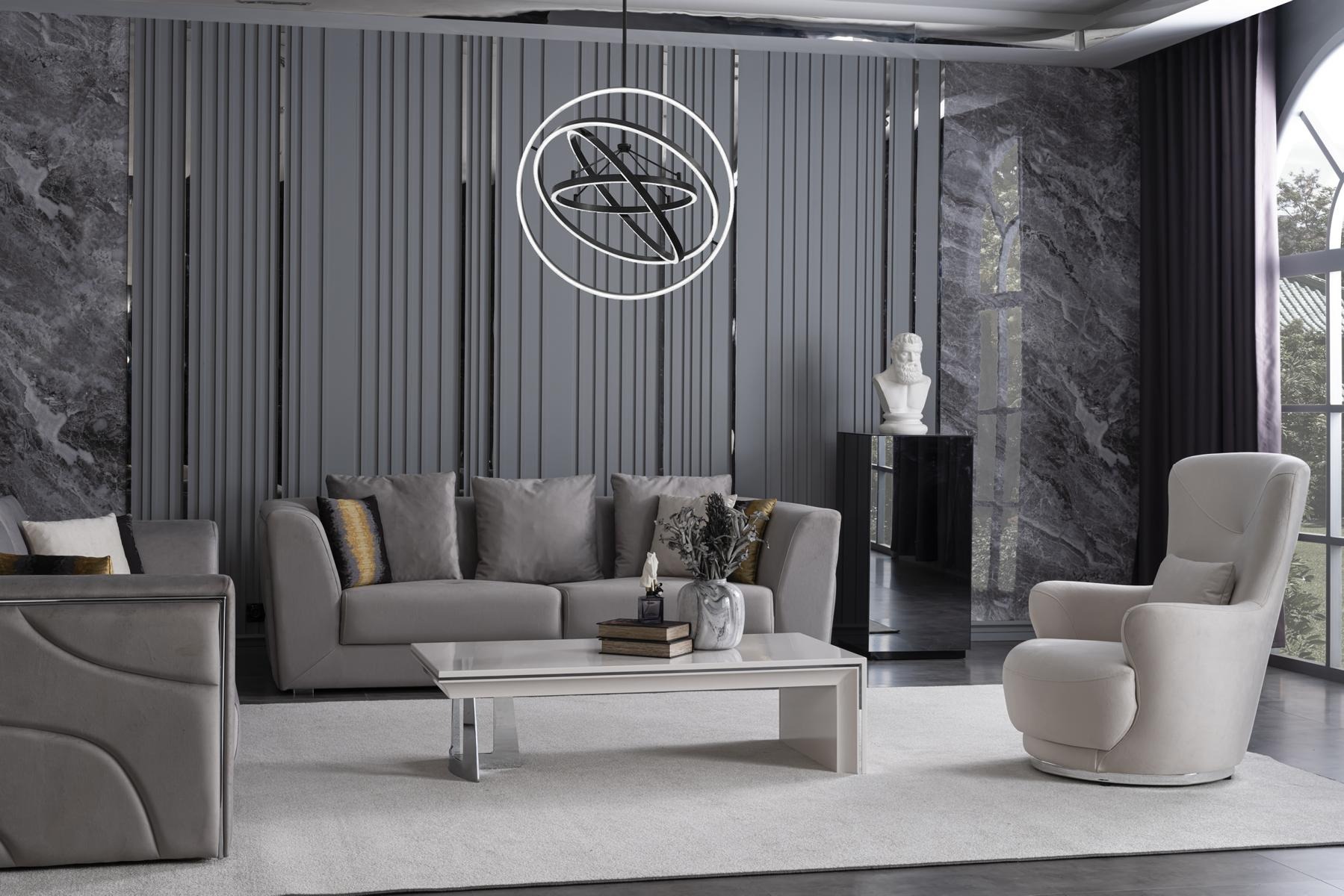 Villa Möbel Europäische Möbel Wohnzimmer Set Sofagarnitur 3tlg.