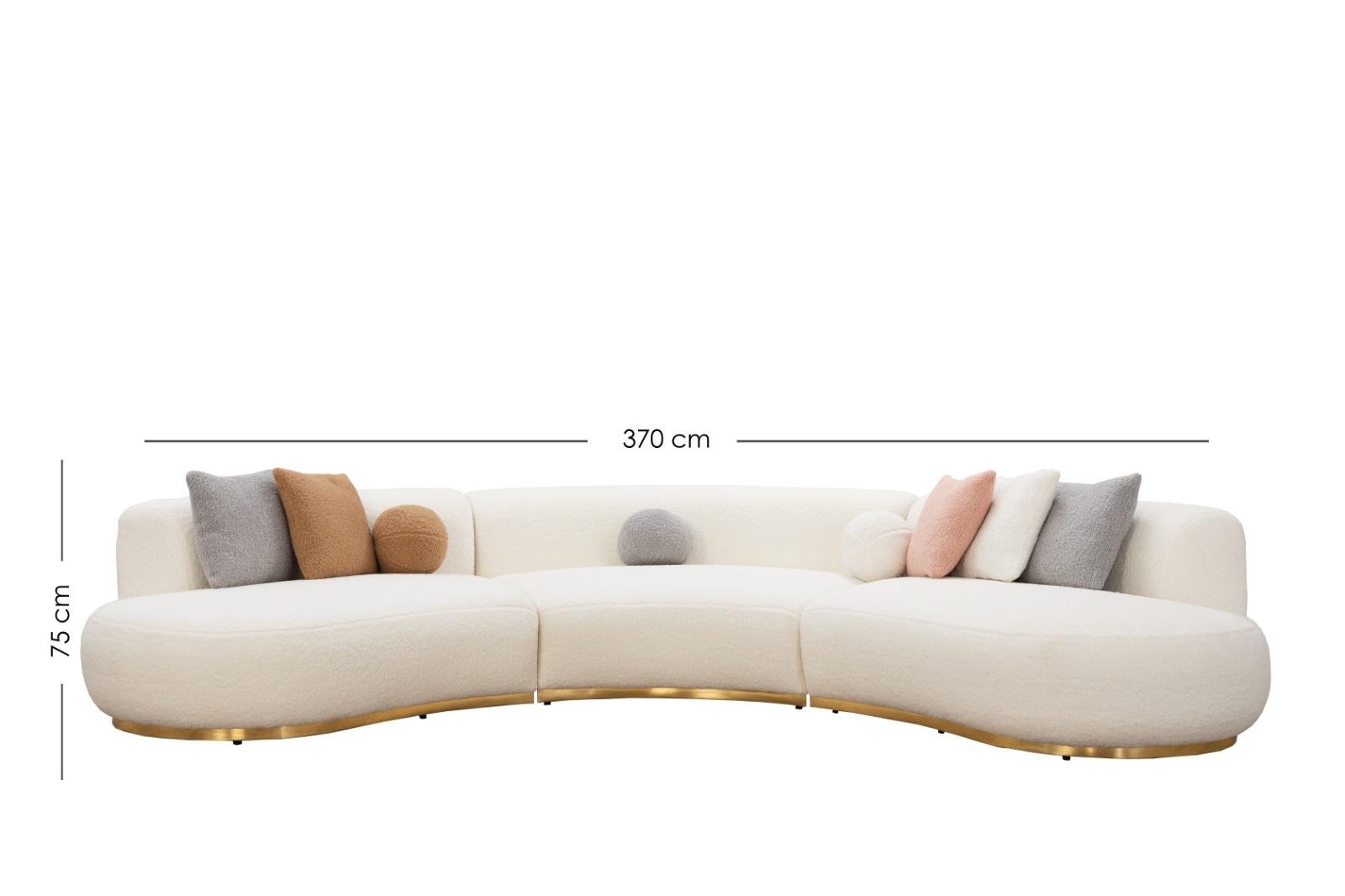 Wohnlandschaft Couch xxl Sofa Big Couchen Ovale Eckgarnitur Stoffsofa