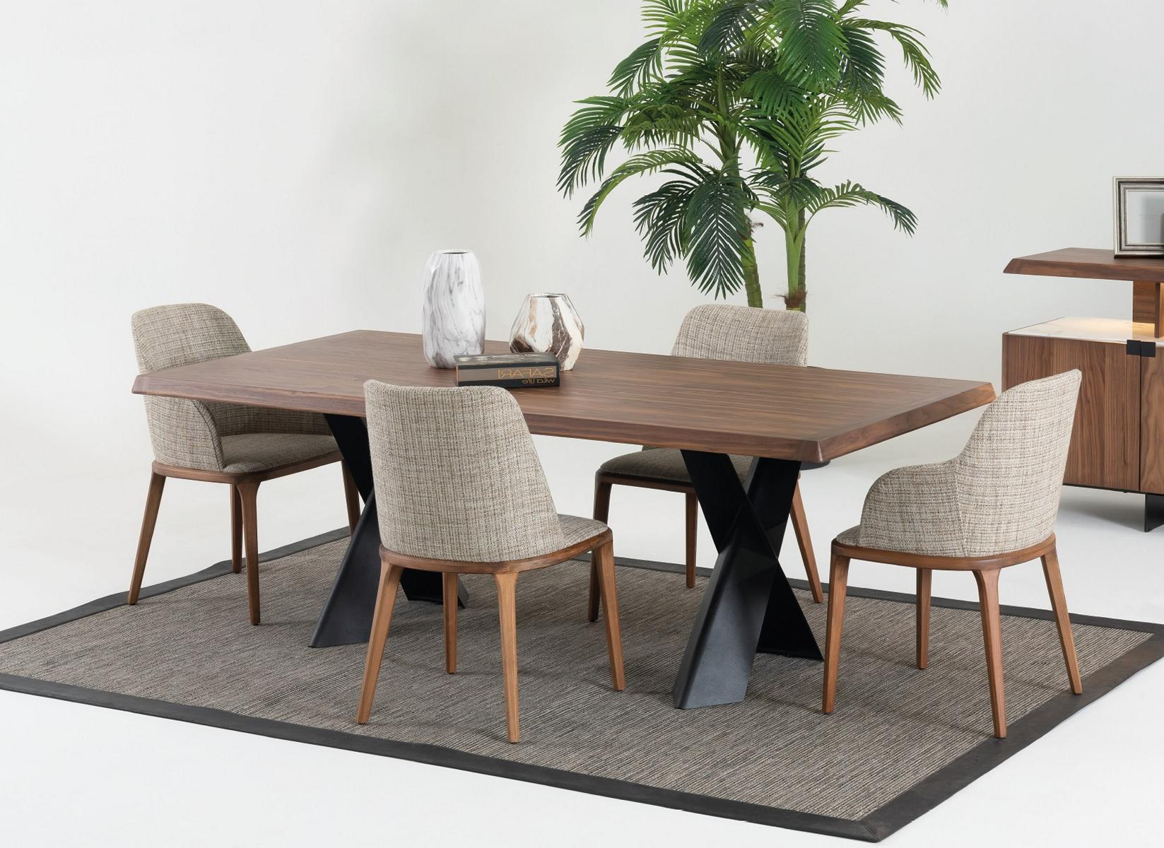 5tlg Modern Design Esszimmer Set Tisch 4x Stühle Holz Möbel