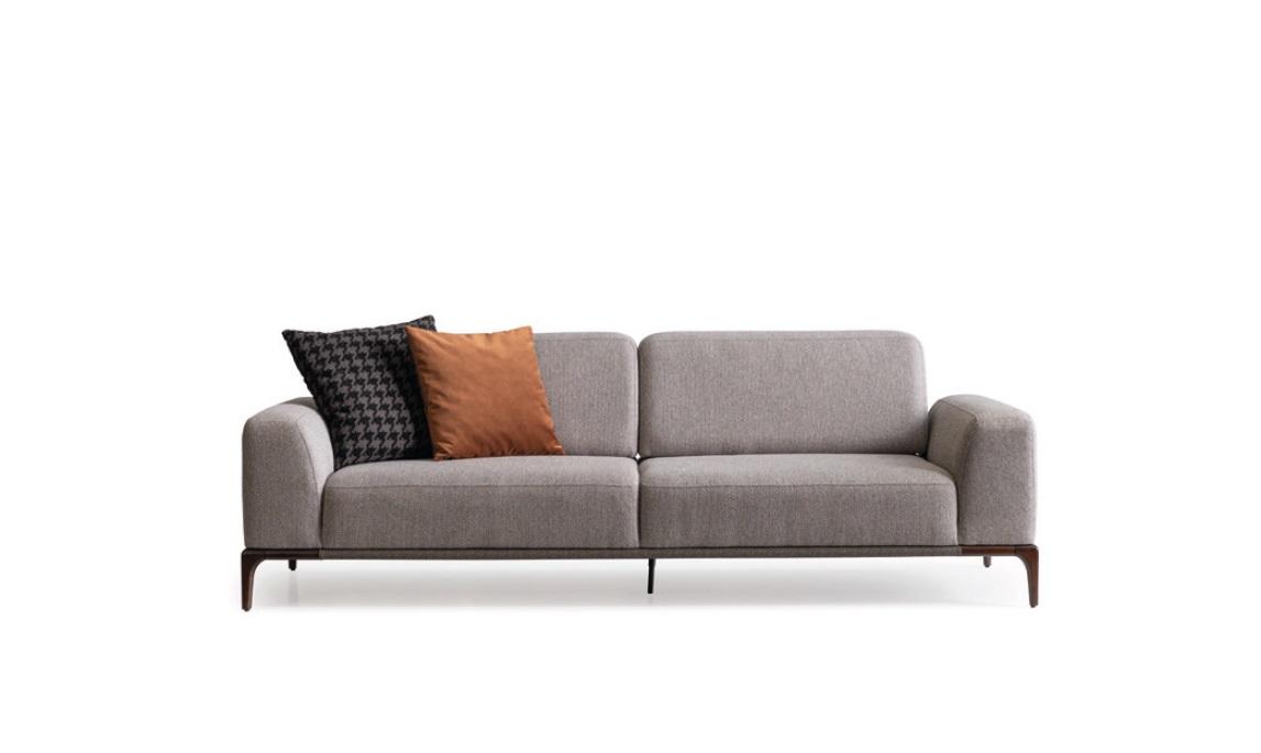 Wohnzimmer Sofa 3 Sitzer Design Stil Möbel Moderne Sofas grau