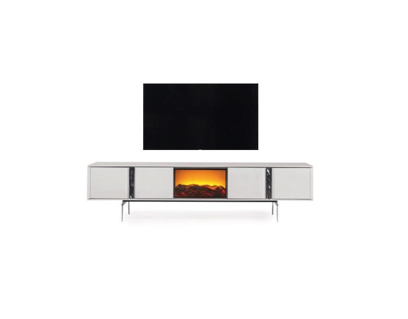 rtv sideboard mit Kamin tv fernseher ständer möbel luxus lowboard 240cm