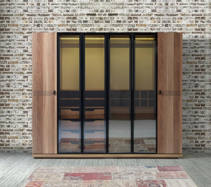 Durchsichtiger Kleiderschrank Möbel Design Einrichtung Schlafzimmer