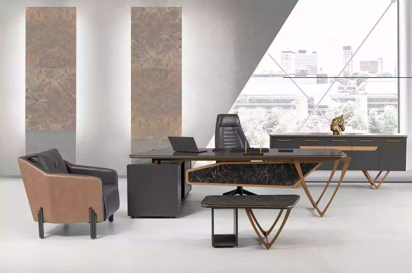 Moderner Couchtisch Arbeitszimmertisch Einrichtungsmöbel Designer Neu