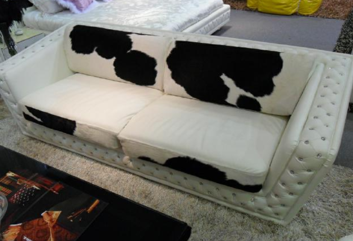 Luxus Sofa Chesterfield Dreisitzer Echtleder Couchen Weiß Modern