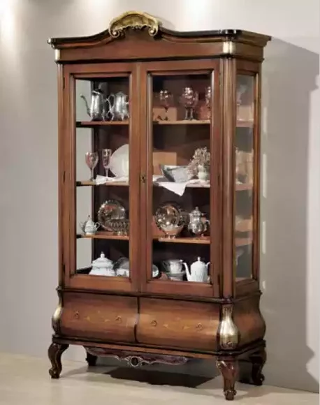 Luxus Vitrine Ausgefallene Möbel Schrank Vitrinen Glas Holz Schränke