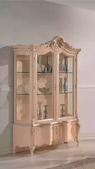 Luxus Holzschrank Design Sideboard Schränke beige Italienische Möbel