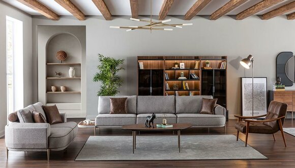 Sofagarnitur Stoffsofa Stoff Sofas Grau Sofa 32 Sitzer Couchtisch 3tlg.