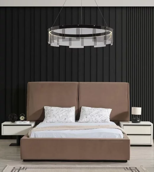 Schlafzimmermöbel Schlafzimmer Set Doppelbett Bett Nachttische 3tlg