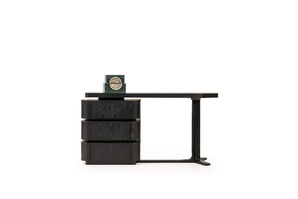 Schwarzer Schminktisch Frisiertisch Kosmetiktisch Holz Konsolentisch