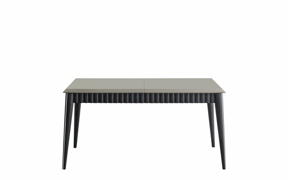Grauer Esstisch Robuster Esszimmer Designer Holztisch Luxuriöse Möbel