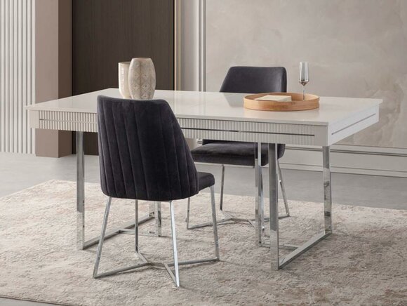 Moderne Esszimmertisch Esstisch Tisch Esszimmer Ausziehbar Holz Weiß