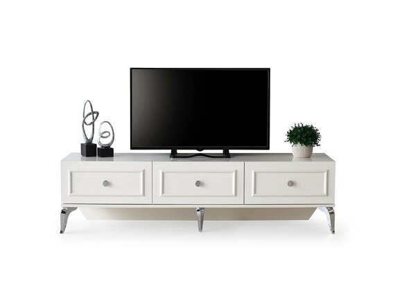Sideboard Weiß TV Ständer RTV Lowboard Holz Schrank Wohnzimmer Tisch