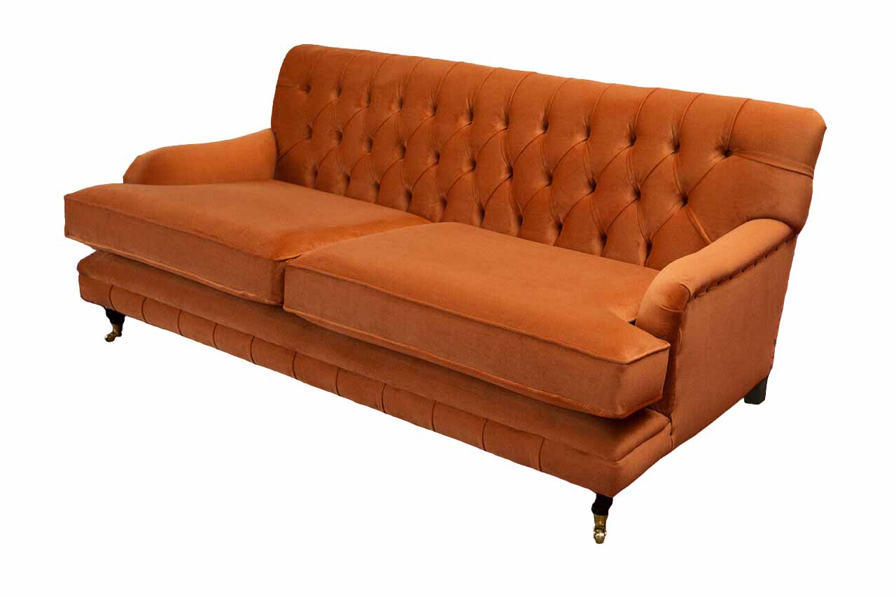 Chesterfield Design Luxus Polster Sofa Couch Sitz Garnitur Textil