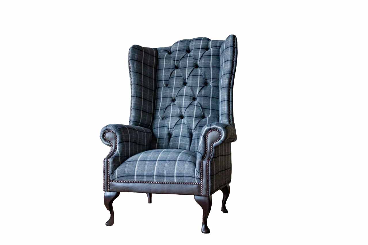 Ohrensessel Chesterfield Sessel Couch 1 Sitzer Sessel Textil Couchen Stoff