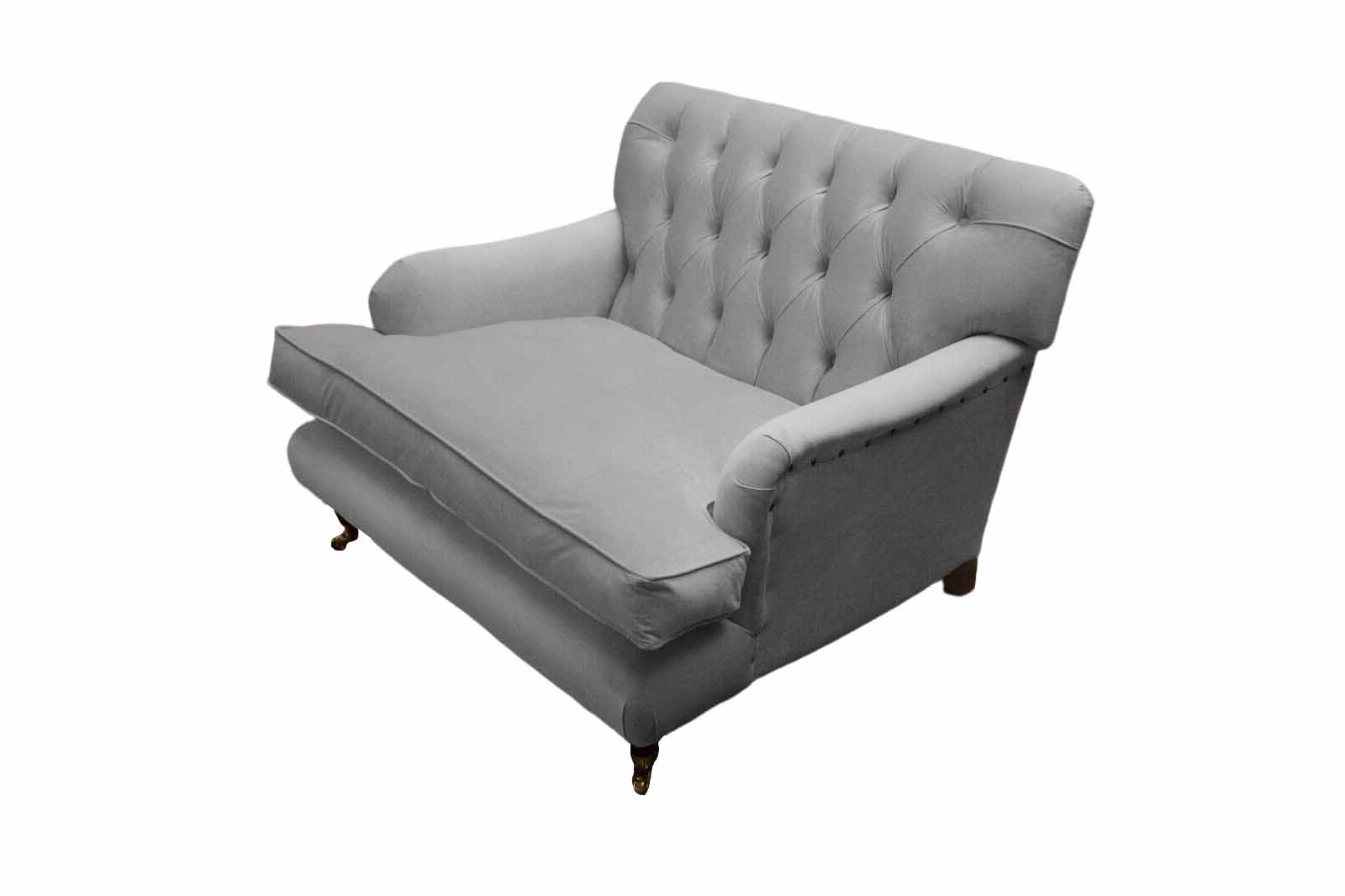 Chesterfield Sofa Couch Polster 1,5 Sitzer Sofas Klassisch Blauer Einsitzer