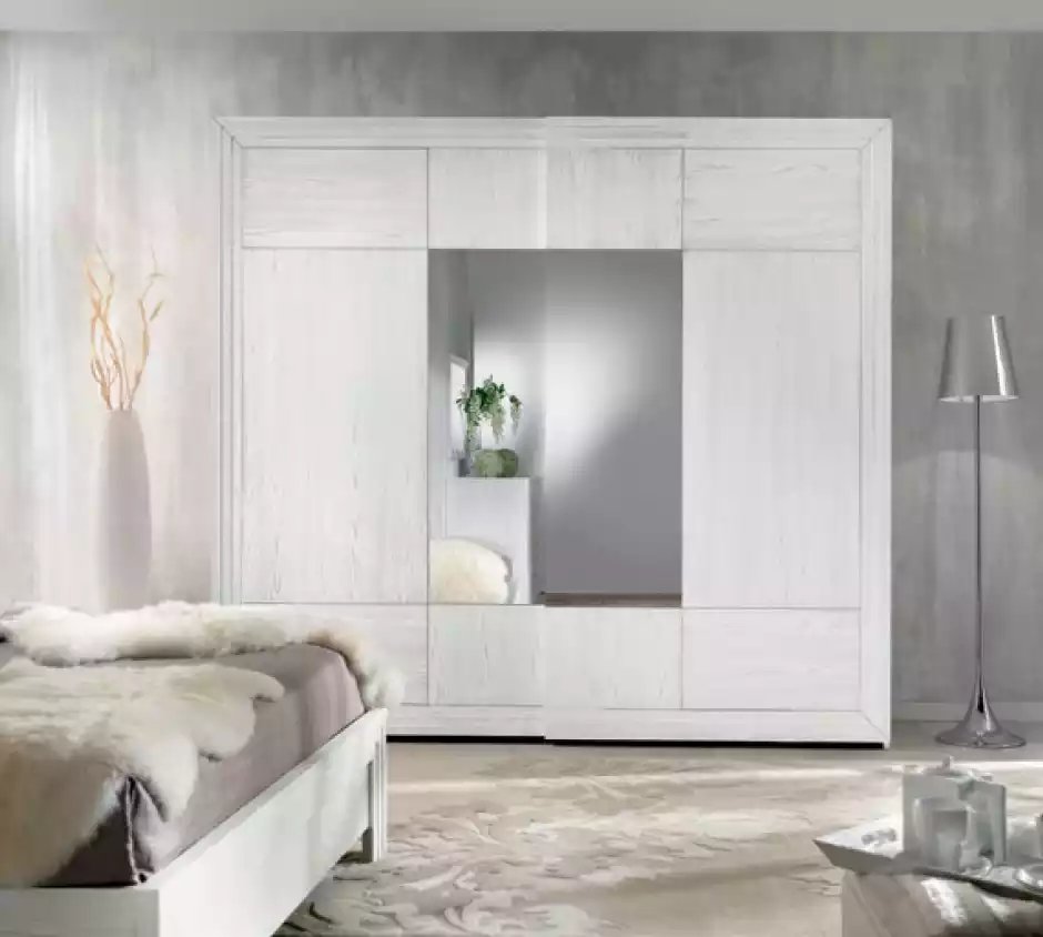 Kleiderschrank Weiß Schrank Holz Schlafzimmer Design Modern Möbel Neu