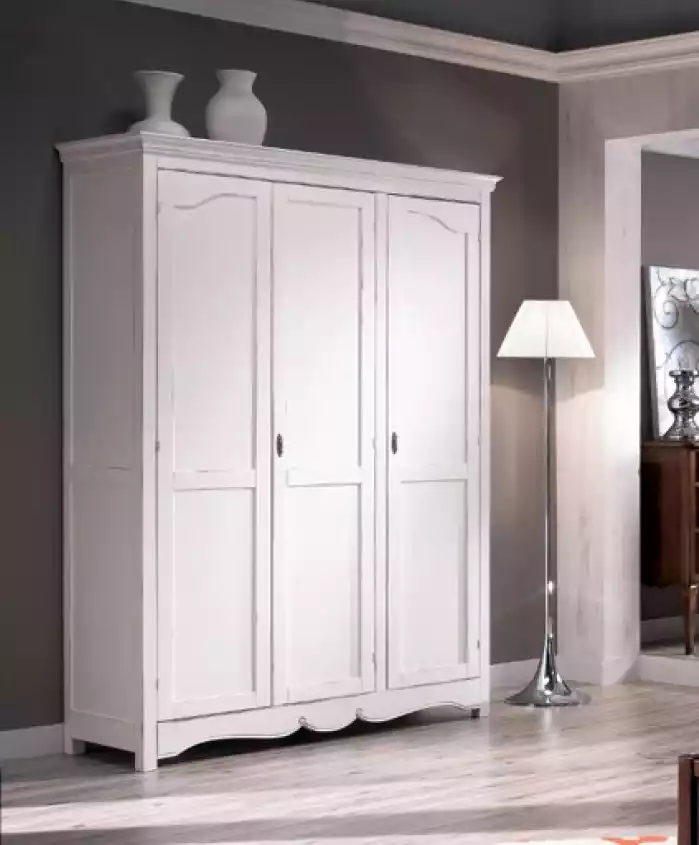 Kleiderschrank Holzschrank Schrank Schlafzimmer Luxus Möbel Weiß Neu