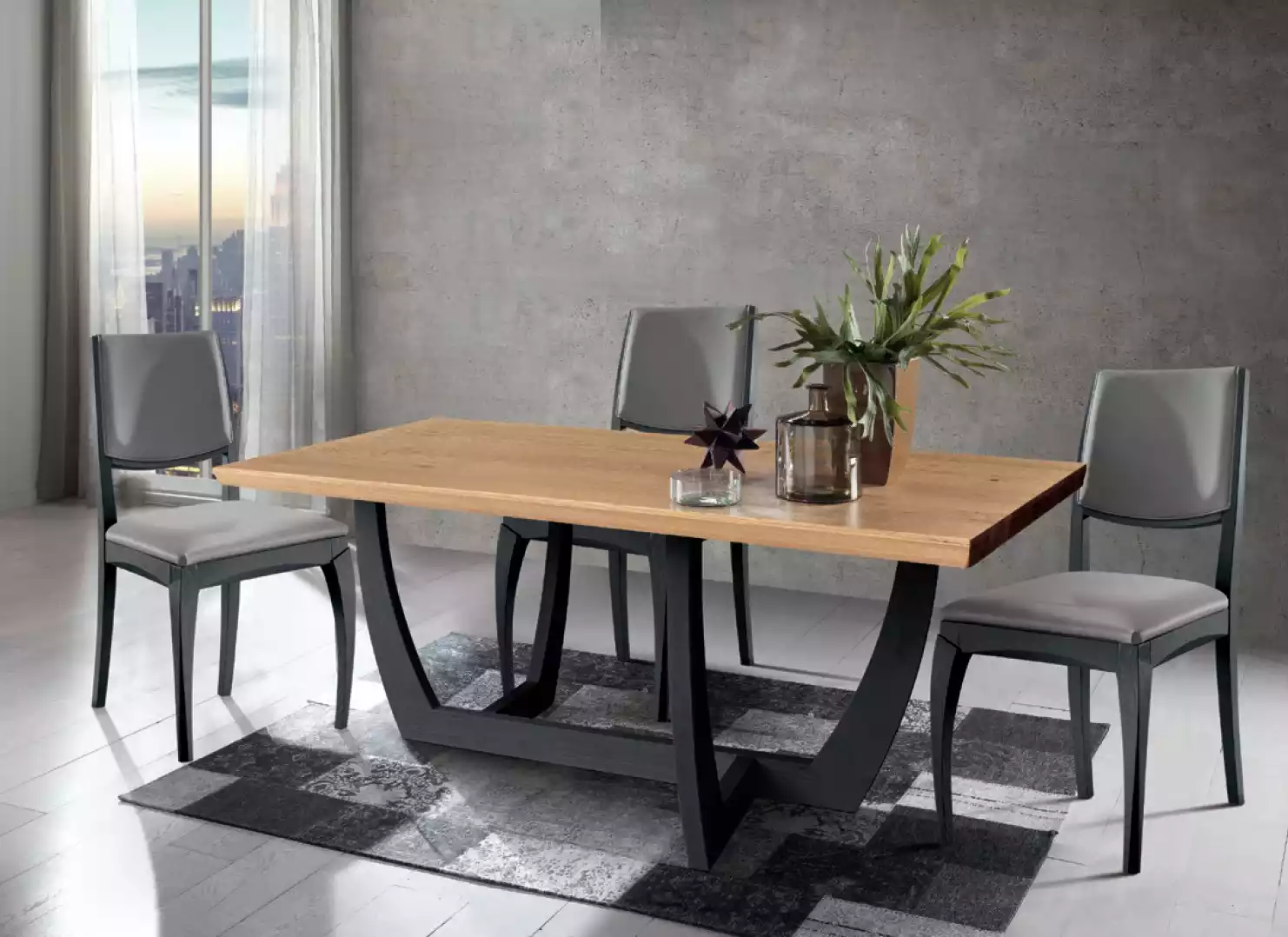 Esszimmergarnitur Tisch 4x Stühle Esszimmergarnitur Essgruppe Stuhl Set