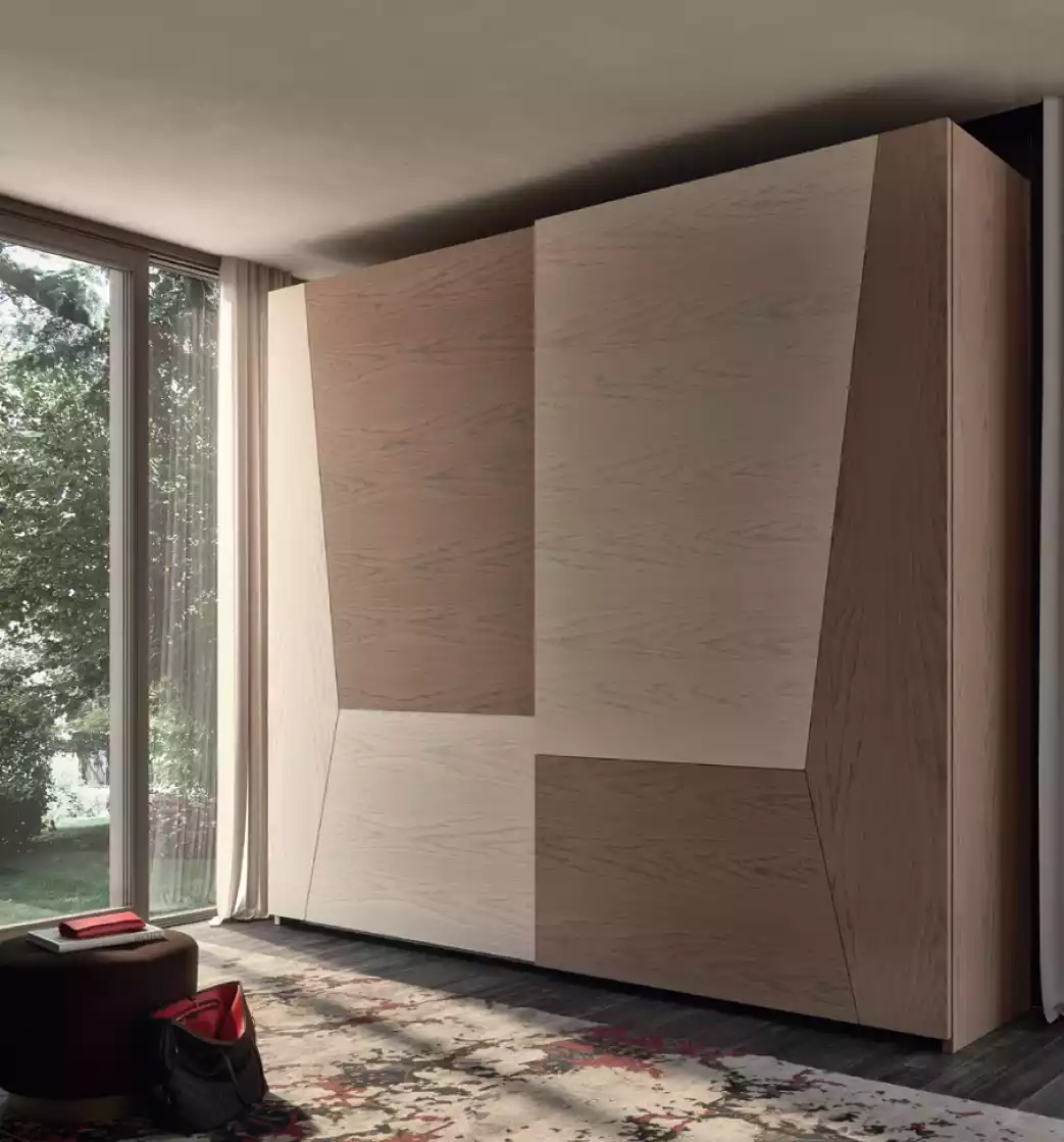 Kleiderschrank braun Schlafzimmer Material Holz Schrank Luxus Modern