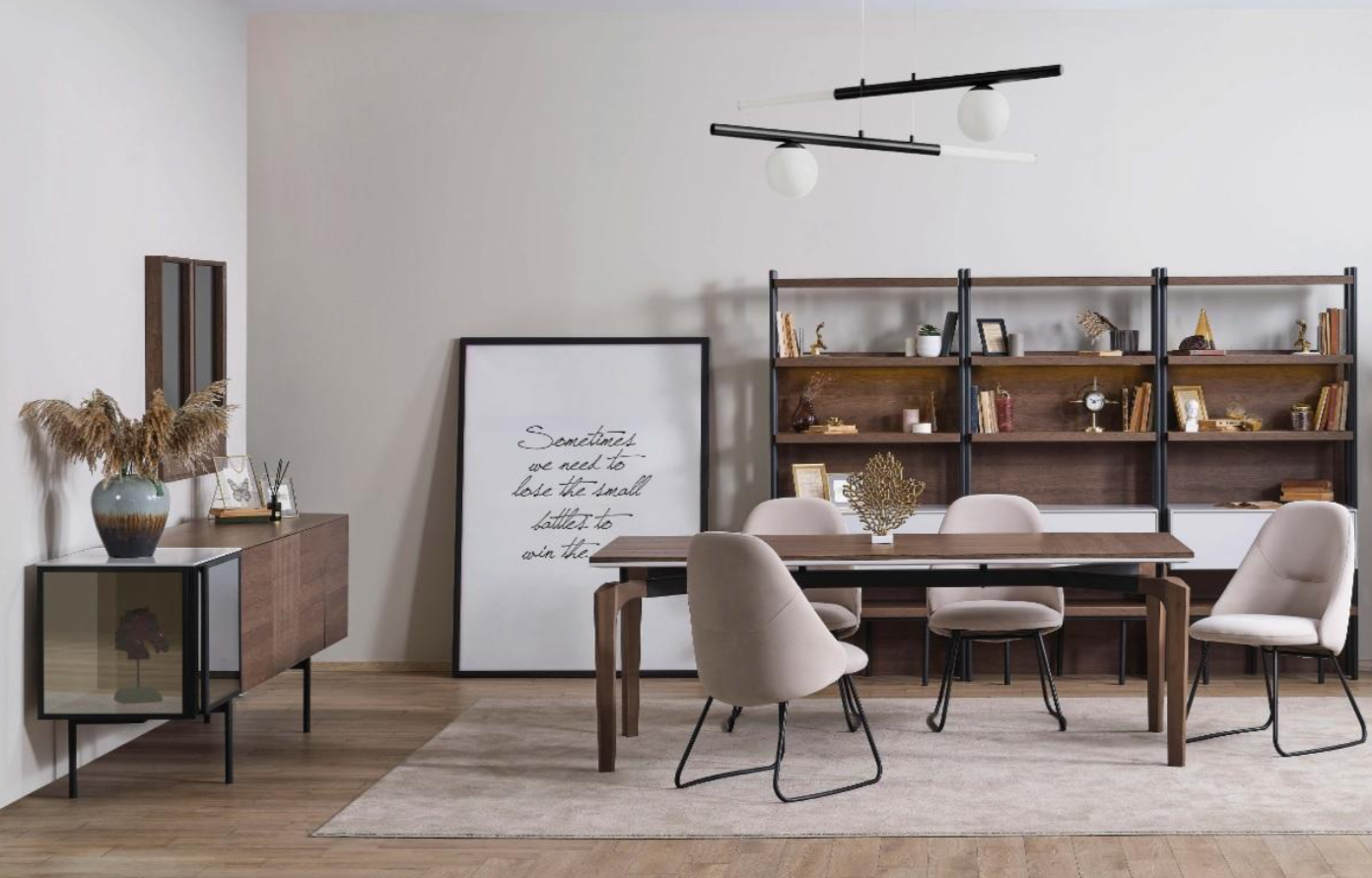 Esszimmer Set Luxus Stuhl 4 xStühle Essgruppe Garnitur Sideboard 10tlg