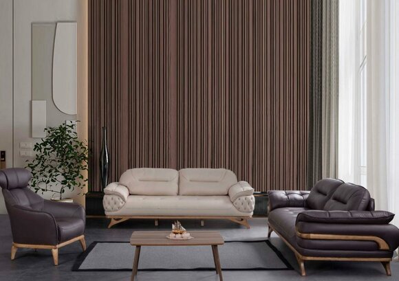 Wohnzimmer Möbel Designer Sofagarnitur Dreisitzer Sessel Sitzgruppe Neu