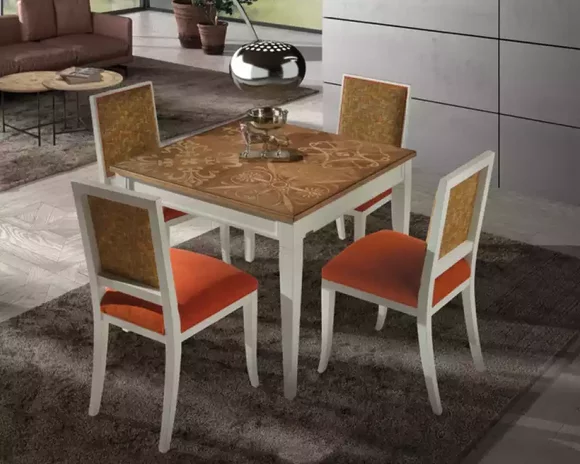 Esstisch Garnitur Esszimmer Möbel Einrichtung 4 Stühle Set 5tlg. Neu