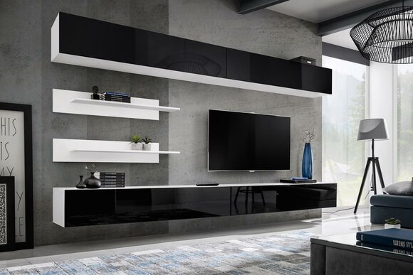 Wandschrank Wohnzimmer tv Ständer Luxus Wohnwand Holzmöbel Neu Modern