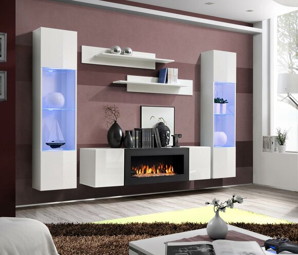 Modern Wohnzimmermöbel Designer Wohnwand Wandregale Sideboard Einrichtung