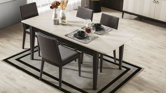 Esszimmer Set Design Möbel Luxus Tisch und 4x Stühle modern Garnitur 5tlg